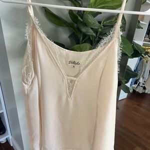 Listicle Cream Lace Trim Camisole